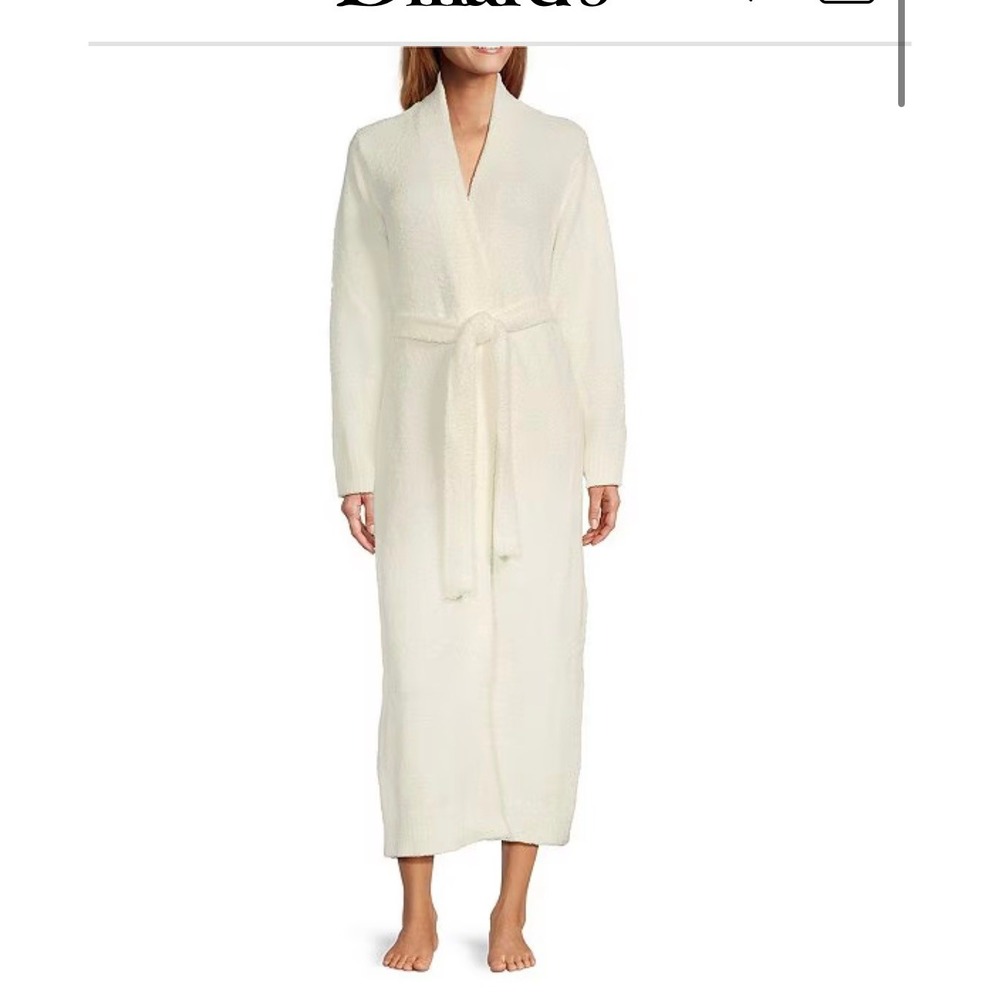 UGG Lenny II Cozy Sweater Knit Robe Cream 1153772 M Medium NWT